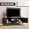 Costway TV Stand for 60" TVs Mid Century Modern Media Console Table with Adjustable Shelf Brown/Black